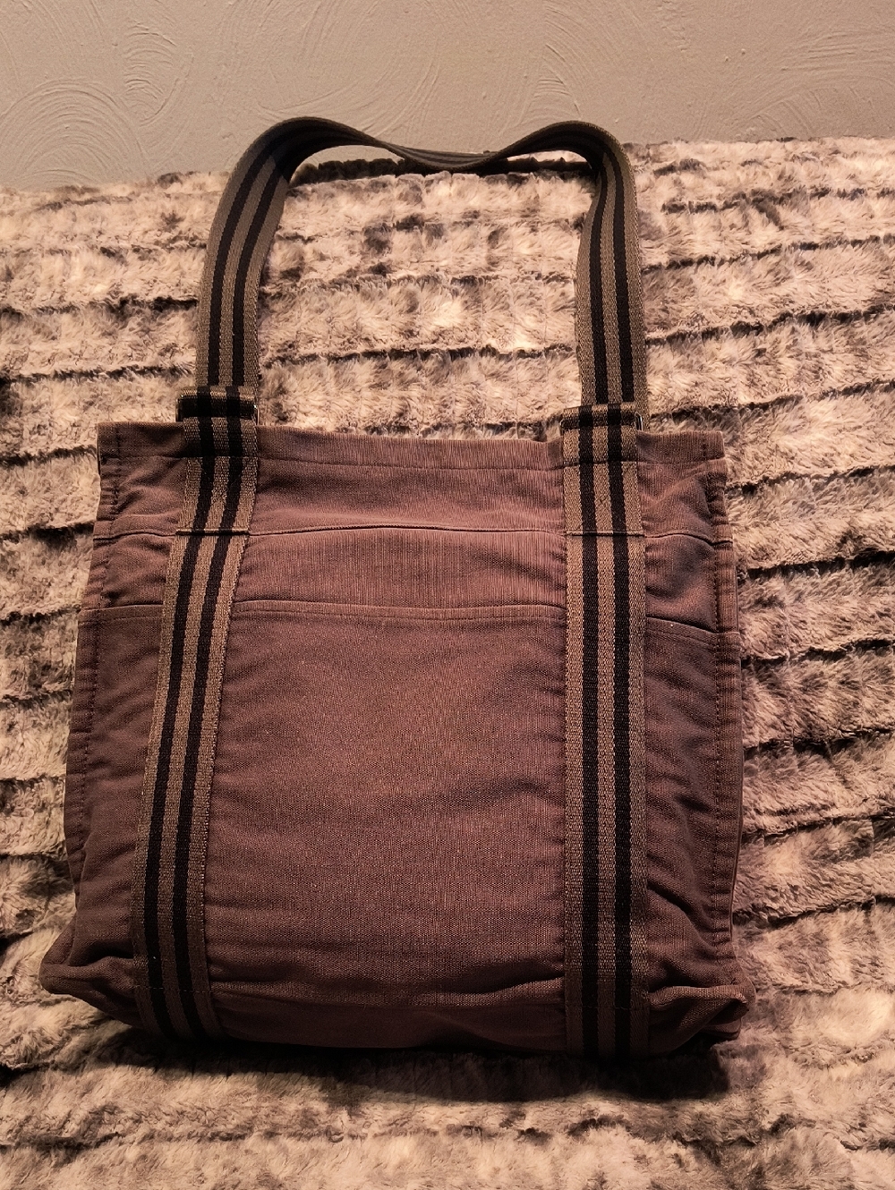 Hermes Fourre Tout Vassus Brown and Black Canvas Messenger Bag Unisex - Picture 2 of 9